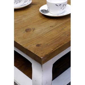 Table basse rectangulaire bois blanc -