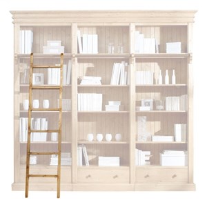 Echelle de bibliothèque bois naturel -