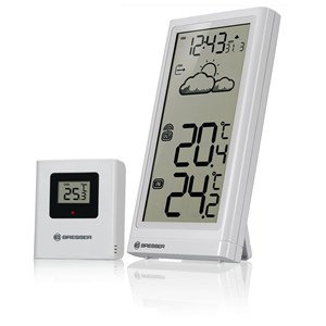 Bresser rc weather station meteo temp white 7004200gye000