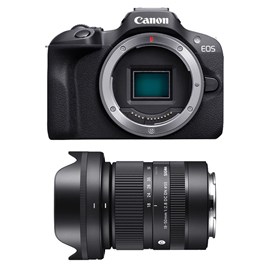 Canon eos r100 + sigma objectif 18-50mm f2.8 dc dn contemporary
