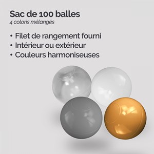 Lot de 100 balles de jeu