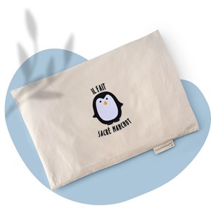 Bouillotte sèche pingouin - cerises