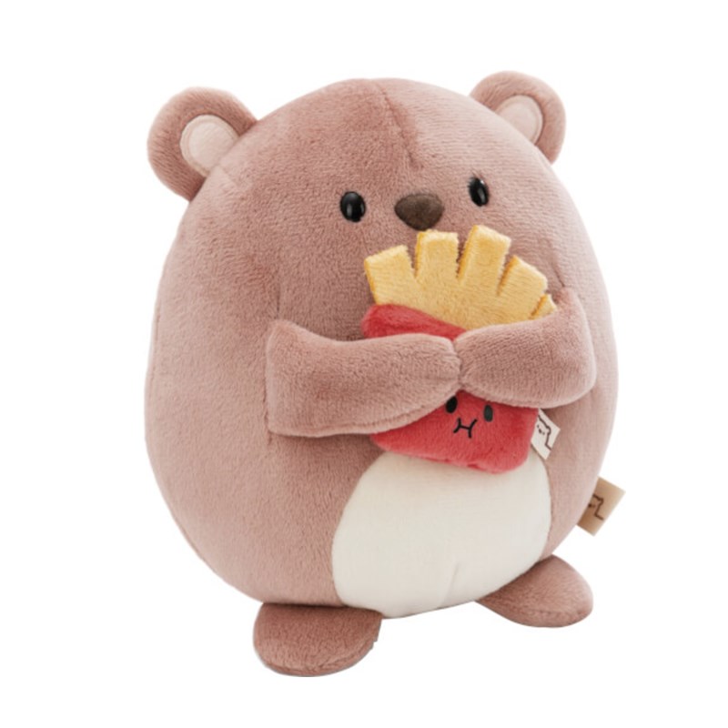 Ours en peluche nomo 27 cm avec frites
