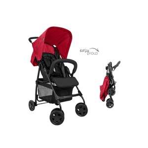Poussette sport rouge noir