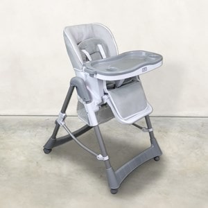 Chaise haute bébé pliable - gris clair