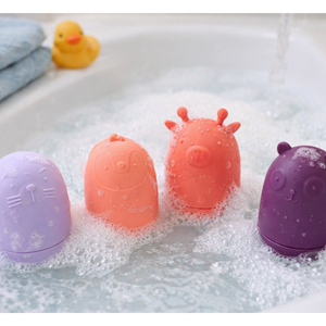 Jouets bain - animaux rigolos, rose