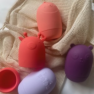 Jouets bain - animaux rigolos, rose