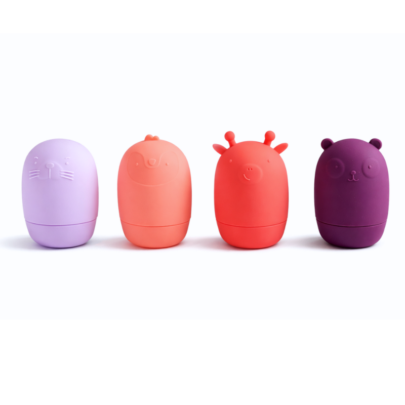 Jouets bain - animaux rigolos, rose (Petikids) - Image 1