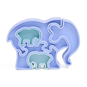 Puzzle 3d eléphant, bleu