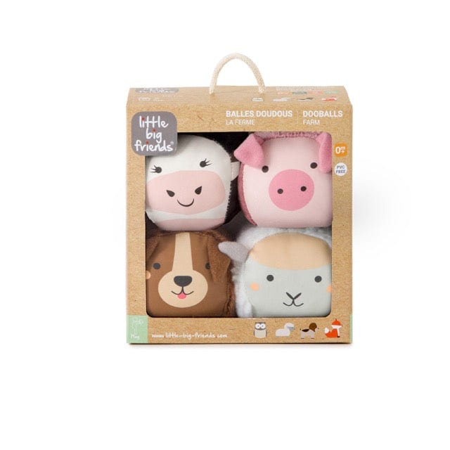 Set de 4 balles doudous ferme (Little Big Friends) - Image 2