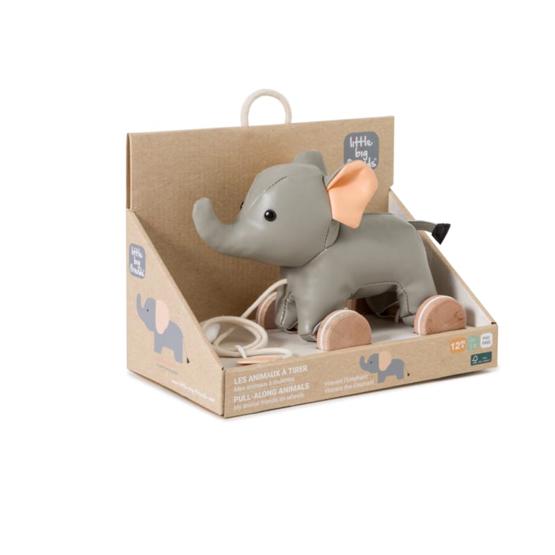 Jouet à tirer, vincent l'eléphant (Little Big Friends) - Image 2