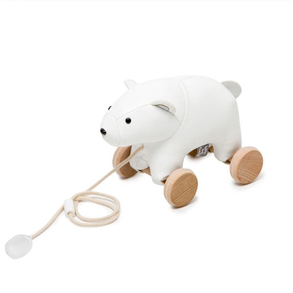 Jouet à tirer, nathan l'ours blanc