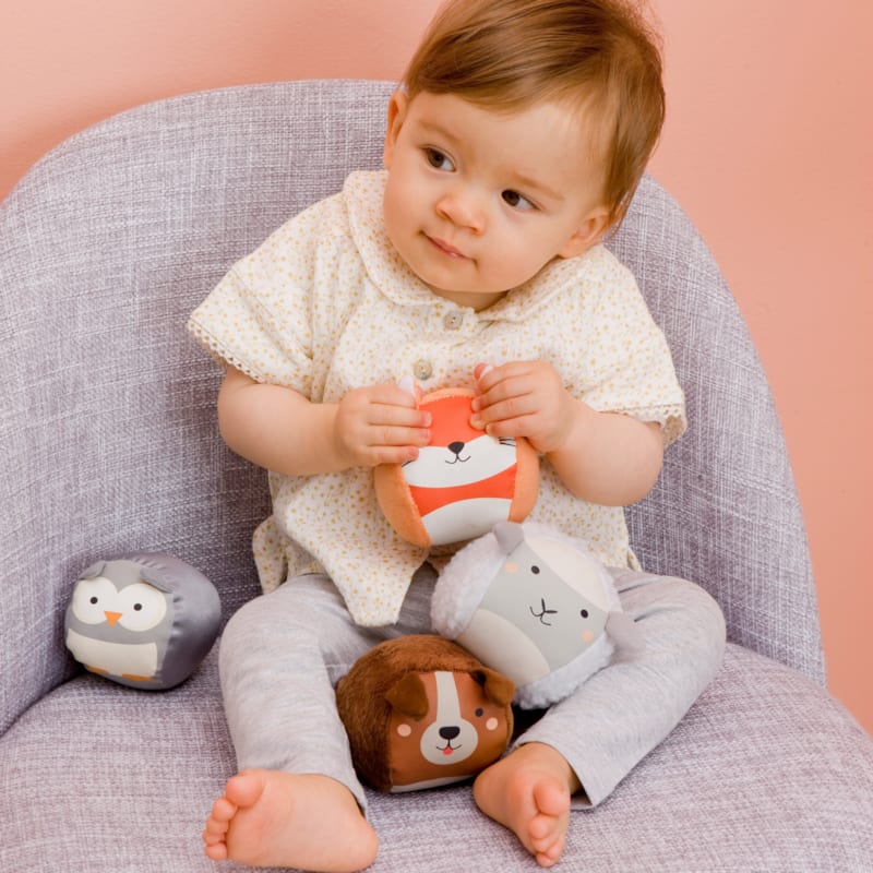 Set de 4 balles doudous forêt (Little Big Friends) - Image 1