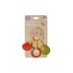 Hochet en bois amis dinos