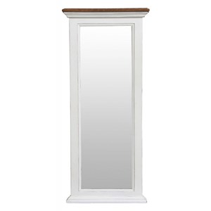 Meuble d'entrée module miroir bois blanc