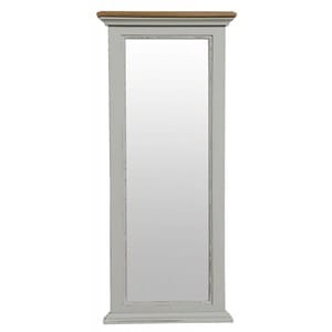 Meuble d'entrée module miroir bois blanc