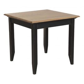 Table carrée 4 personnes - bois - noir -