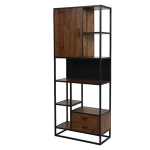 Etagère haute bois marron - manufacture