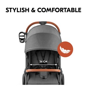 Poussette uptown mélange noir gris