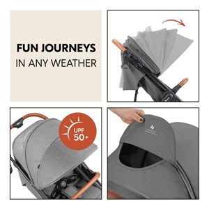 Poussette uptown mélange noir gris