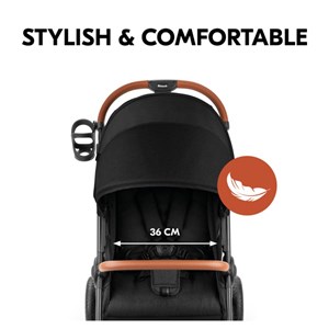 Poussette uptown mélange noir