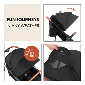 Poussette uptown mélange noir