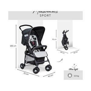Poussette sport mickey étoiles