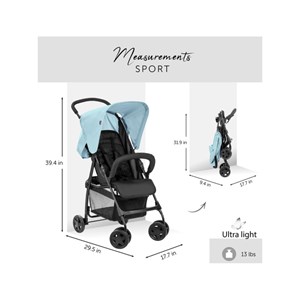 Poussette sport bleu ciel