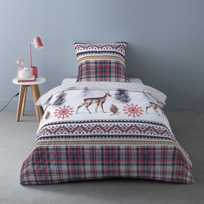 HOUSSE DE COUETTE EN FLANELLE DE COTON IVOIRE