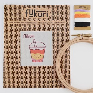 Kit broderie - bubble tea kawaii