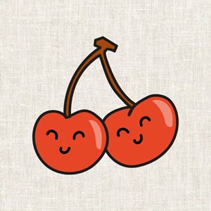 Kit broderie - cerises kawaii