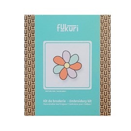 Kit broderie - fleur multicolore