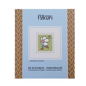 Kit broderie - timbre fleur