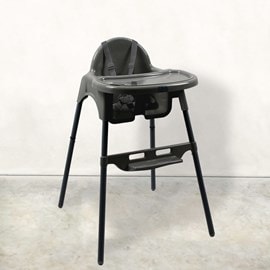 Chaise haute bébé - gris foncé