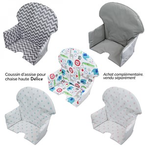 Chaise haute bébé - gris foncé