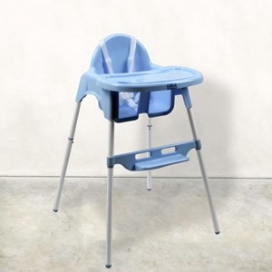 Chaise haute bébé - bleu