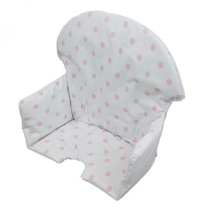 Housse d'assise point rose chaise haute