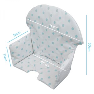 Housse d'assise point bleu chaise haute