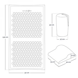 Tapis d'acupression 130 x 50 cm