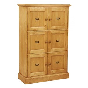 Meuble à classeur 6 portes bois naturel