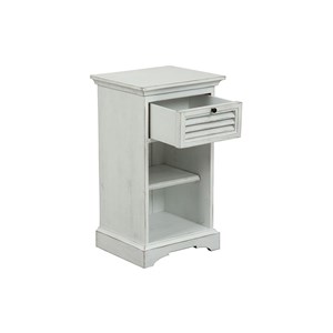 Table de chevet 1 tiroir bois blanc -