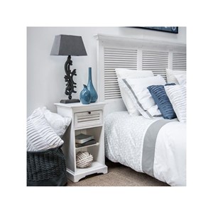 Table de chevet 1 tiroir bois blanc -