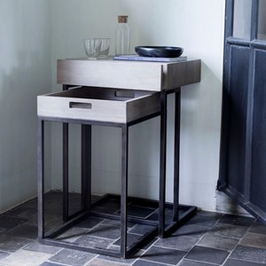 Tables gigognes bois marron - demeure