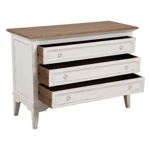 Commode 3 tiroirs bois blanc - esquisse