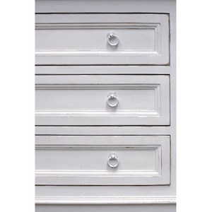 Commode 3 tiroirs bois blanc - esquisse