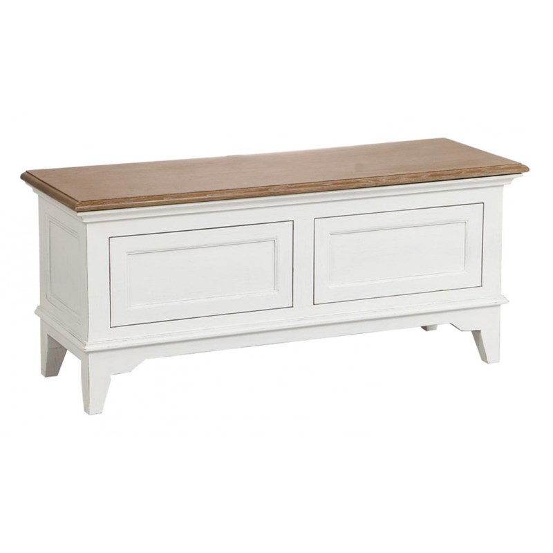 Meuble d'entrée module bas bois blanc -