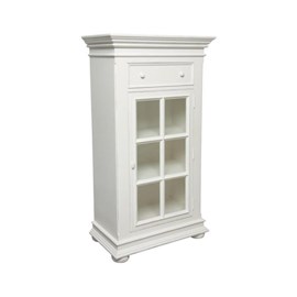 Bibus 1 porte vitrée bois blanc -