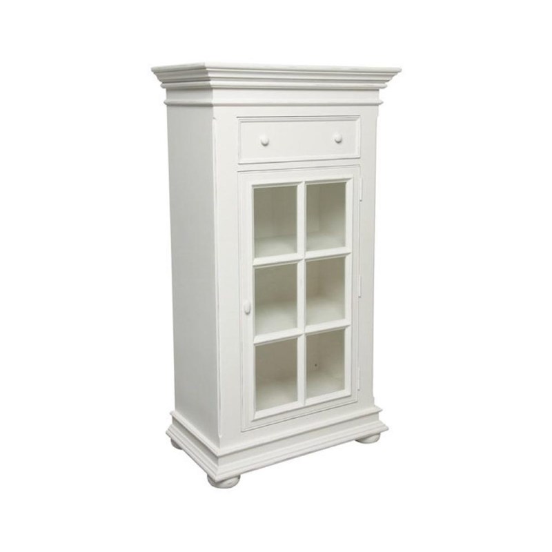 Bibus 1 porte vitrée bois blanc -