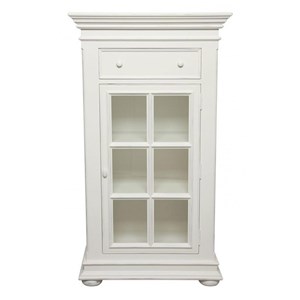 Bibus 1 porte vitrée bois blanc -