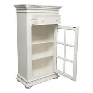 Bibus 1 porte vitrée bois blanc -